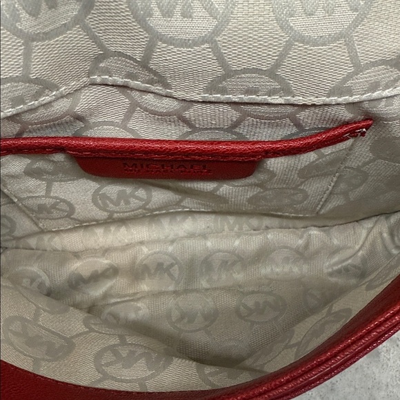 Michael Kors Cherry Red Leather Crossbody Bag. 10x8 in. Like New! - Picture 11 of 16